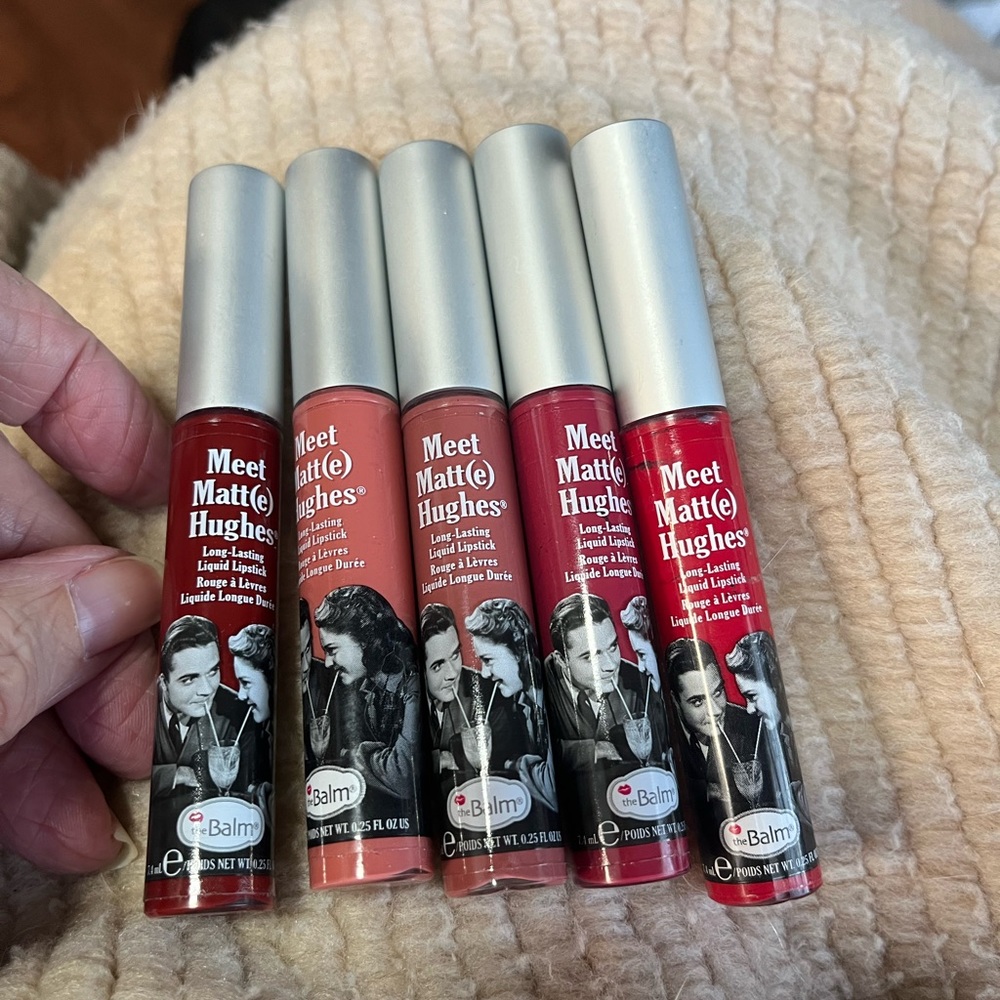 Lot of 5 of Meet Matt(e)s Hughes Long Lasting Liquid Lipstick.  Various Shades.